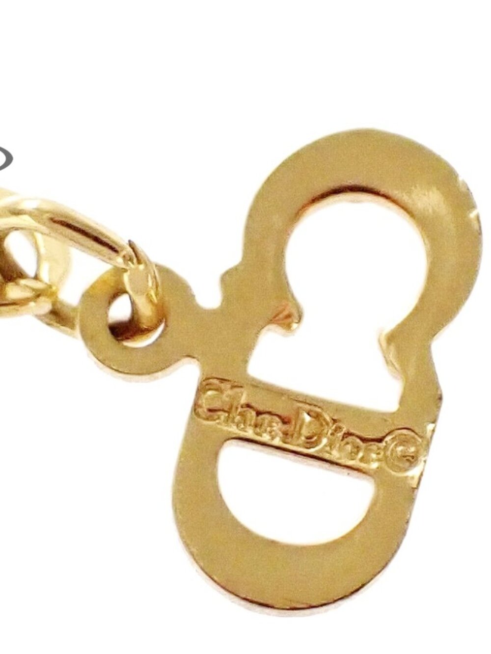 Signed Vintage Christian Dior CD Logo Pendant Necklace | New Old Stock - Picture 6 of 7